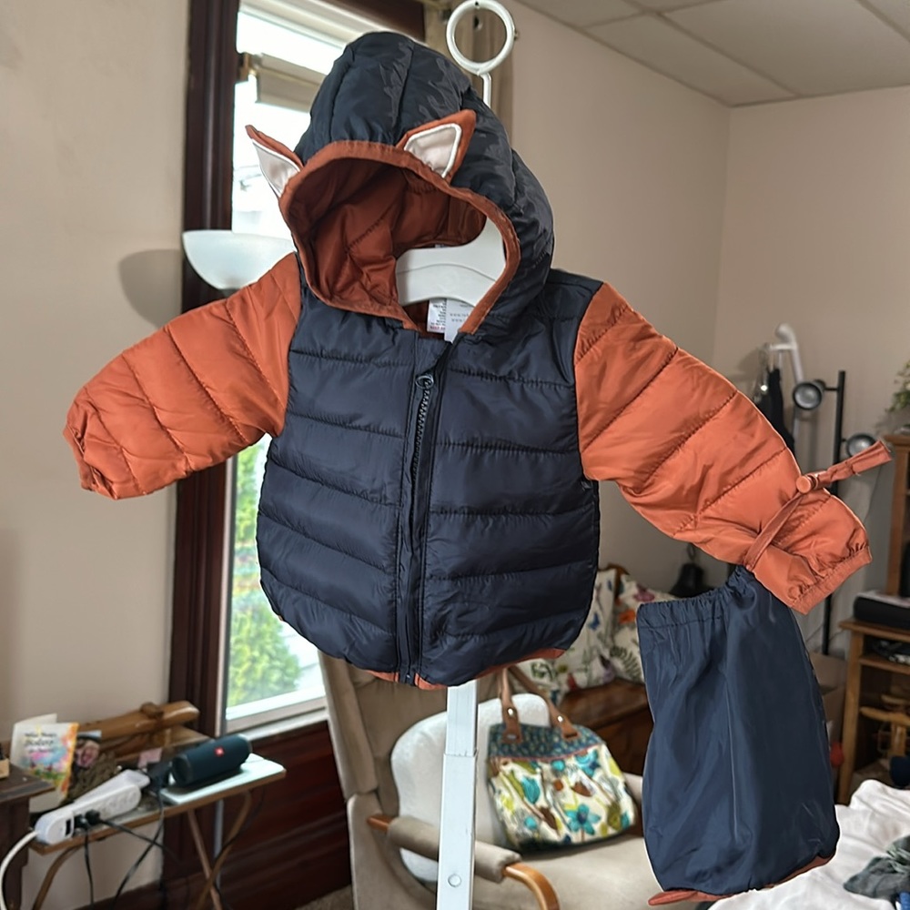 Robeez Baby Puffer Coat in Bag Fox NWT - Picture 3 of 7